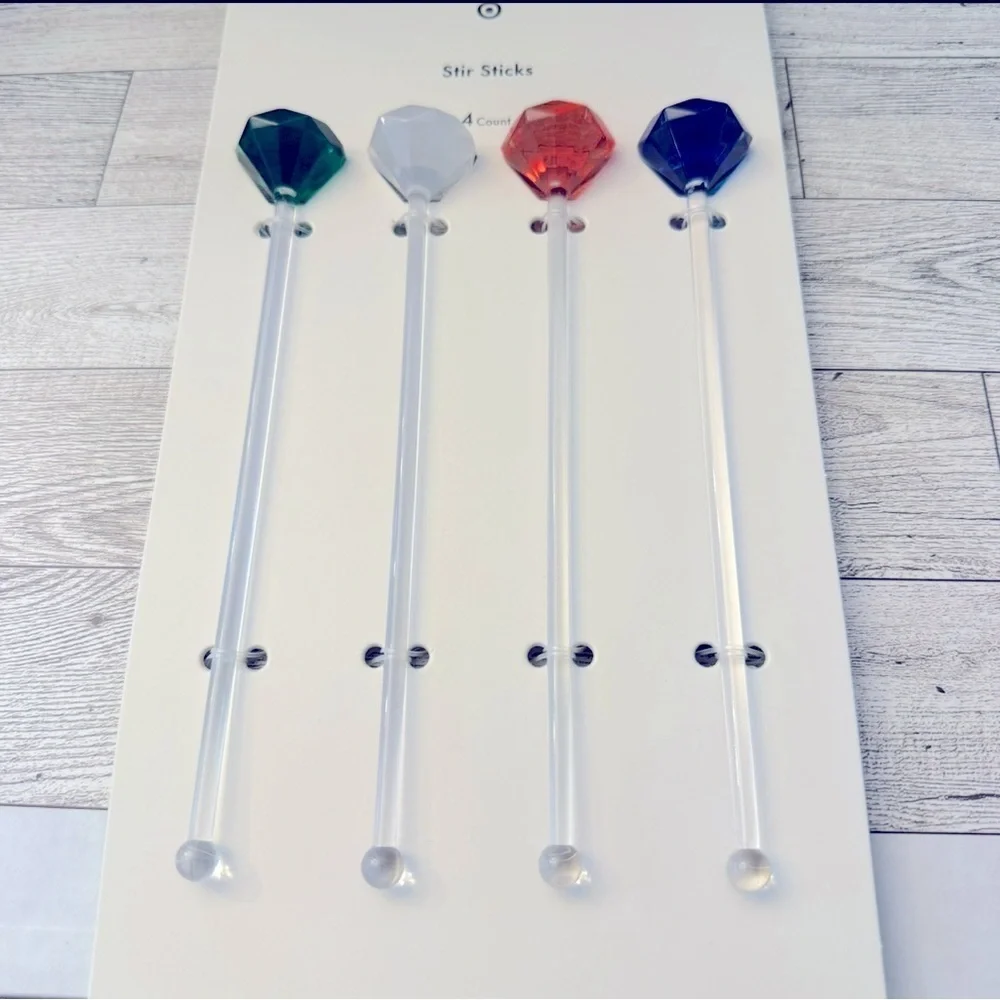 Kate Spade x Target Colorful Diamond Stir Swizzle Sticks NWT
